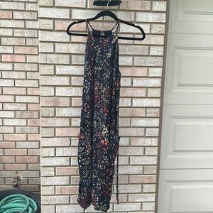 Black floral guest dress